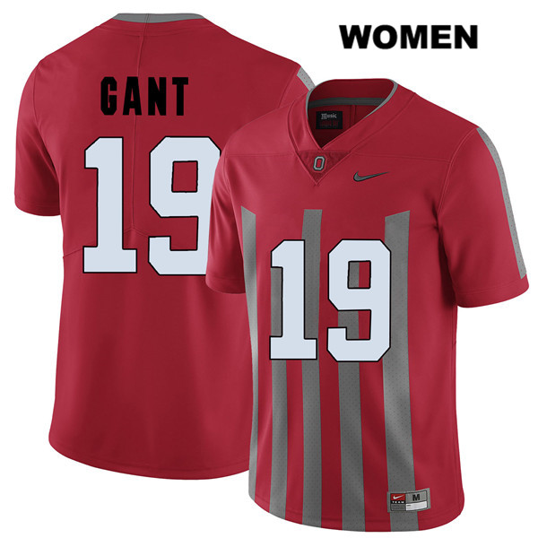 Ohio State Buckeyes Women's Dallas Gant #19 Red Authentic Nike Elite College NCAA Stitched Football Jersey XM19P51LR